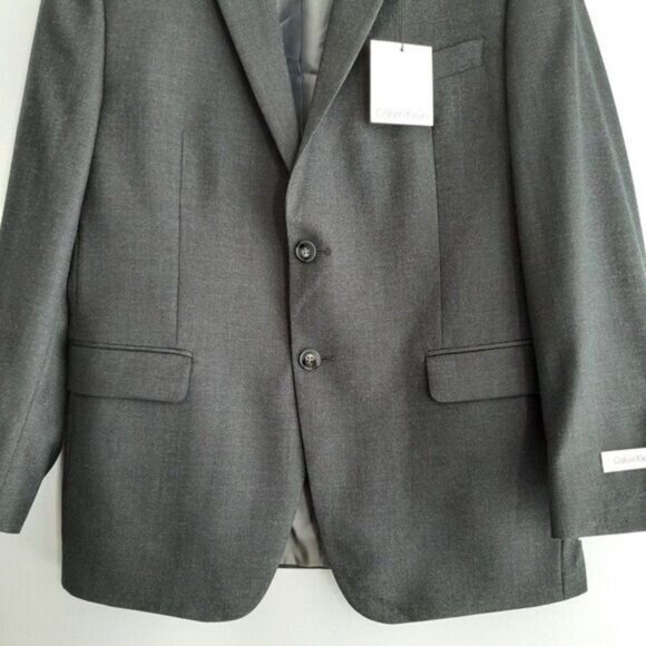 CALVIN KLEIN | NEW 100% Wool Light Blazer Jacket Men's Sz 38 S - Picture 4 of 13